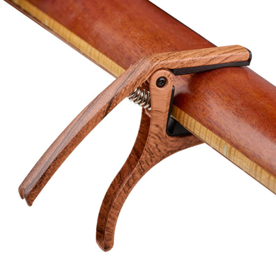 AMUMU PitchMateâ„¢ Wood Color Guitar Capo with Bridge Pin Puller for Acoustic and Electric Guitars